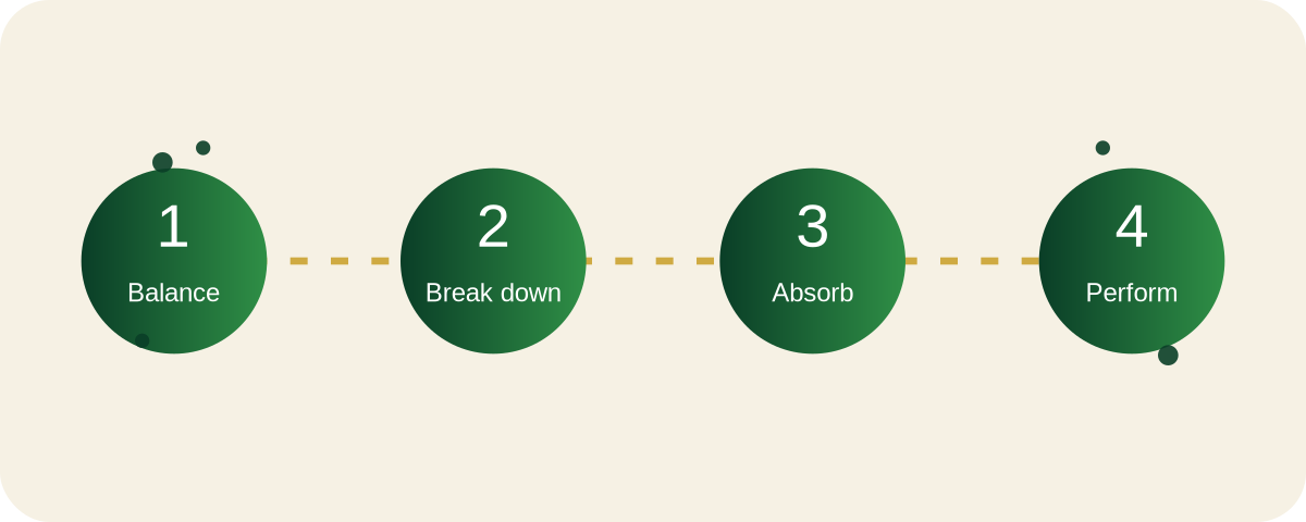 Four-step RumiStim probiotic support process